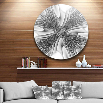 Fractal 3D Magical Depth - Abstract Round Metal Wall Art